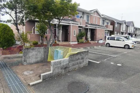 奈良県桜井市にある2階建の賃貸アパートの外壁塗装と屋根塗装の施工画像