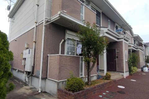 奈良県桜井市にある2階建の賃貸アパートの外壁塗装と屋根塗装の施工画像