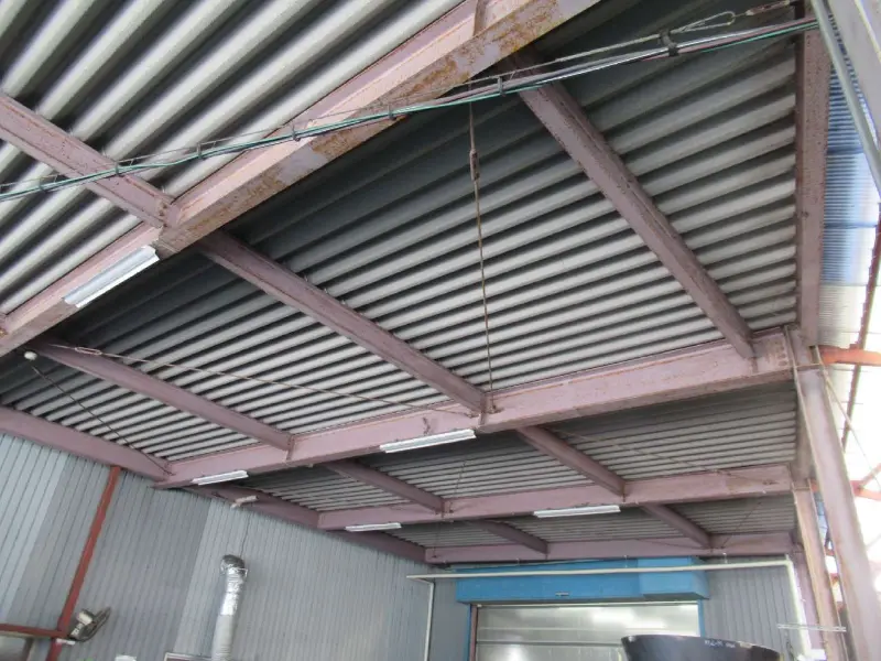 奈良県生駒市の工場(工業所)の外壁塗装、屋根塗装工事の施工事例の画像